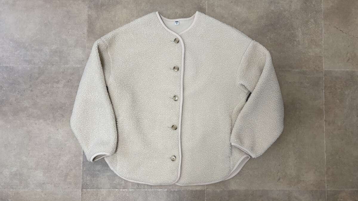 ユニクロボアフリースリラックスカーディガン　OFF