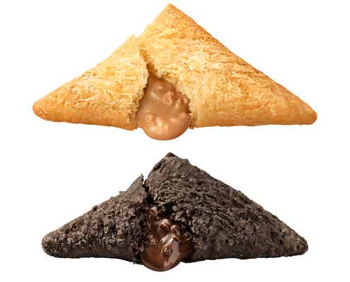 【マクドナルド新作メニュー】三角チョコパイに“ザクザクミルクキャラメル”仲間入り 定番の“黒”は濃厚にリニューアル