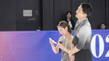 “りくりゅう”が木下入社式にサプライズ登場 三浦はメッセージド忘れのハプニングでカンペ確認「完璧に覚えて挑んだんですけど、頭が真っ白に」木原苦笑い「飛んじゃったらしくて」