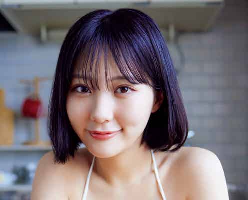 田中美久“原点”白水着姿でふんわり美バスト輝く「ヤンマガ」表紙登場