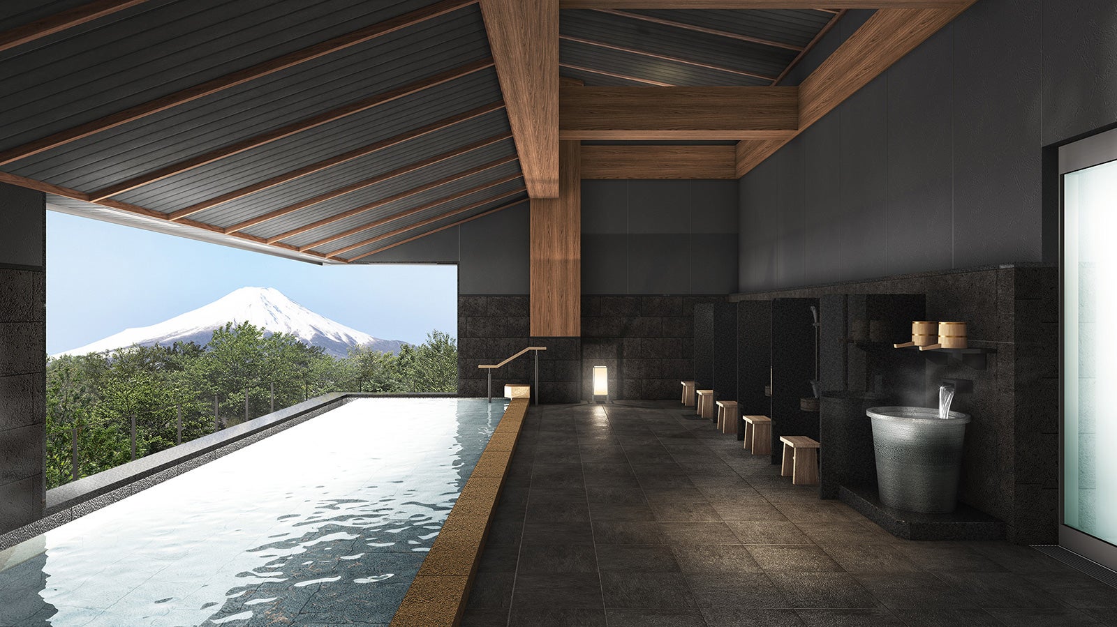 展望露天風呂／画像提供：富士急行株式会社