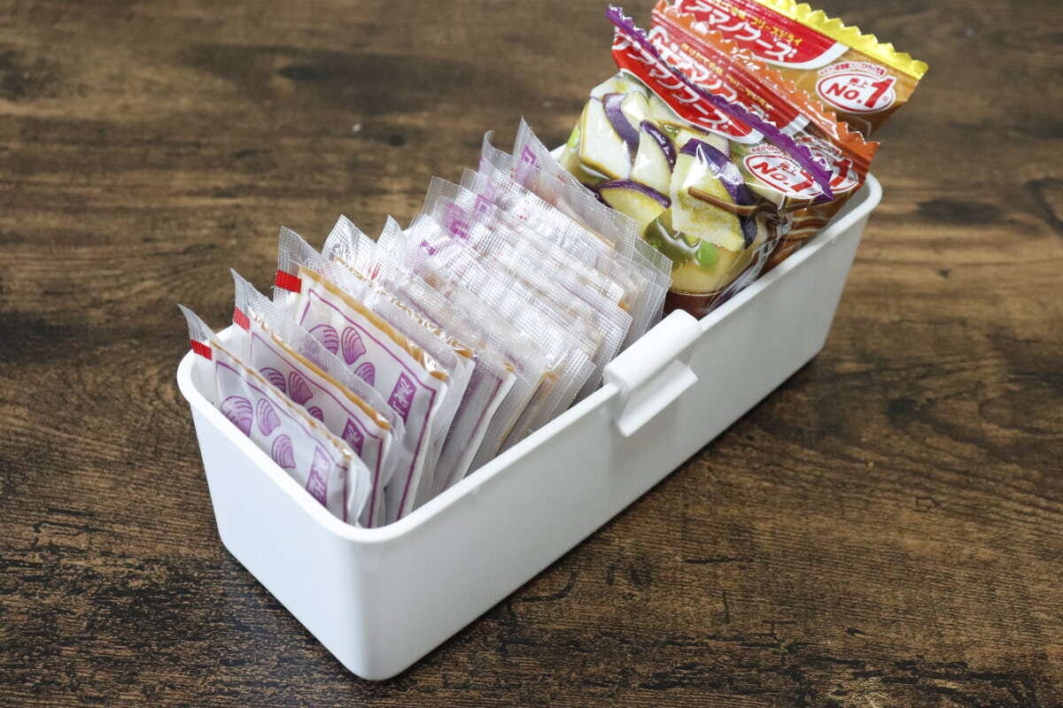 即席味噌汁ストッカー　使用例