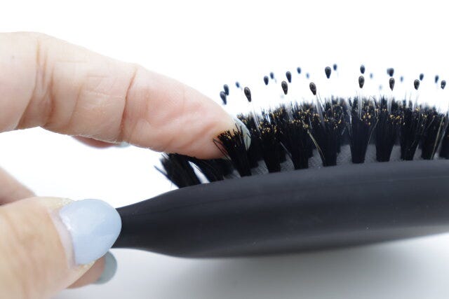 ダイソー　豚毛付ヘアブラシ　豚毛
