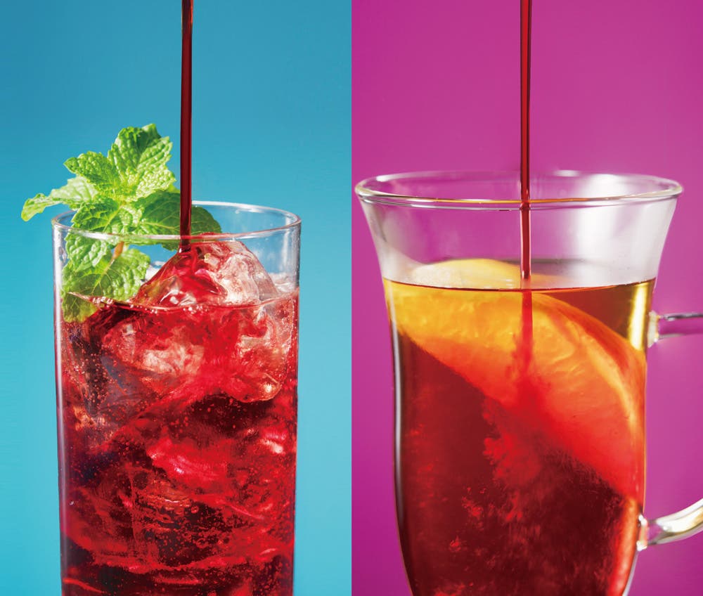 ソーダや紅茶にかければ簡単カクテルの出来上がり