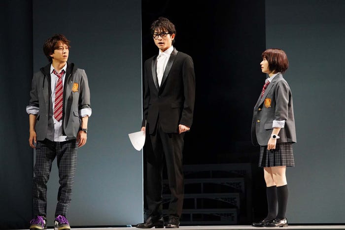 寺西拓人、木村達成、唯月ふうか/ミュージカル「四月は君の嘘」6日ゲネプロより(写真提供/東宝演劇部)