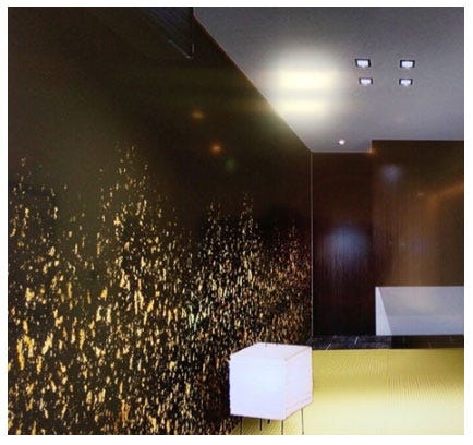 金箔を貼る予定の和室のCG写真/アレクサンダーオフィシャルブログ(Ameba)より