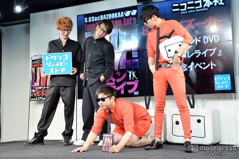 （左から）おばらよしお、まちゃあき、はまやねん、田中シングル