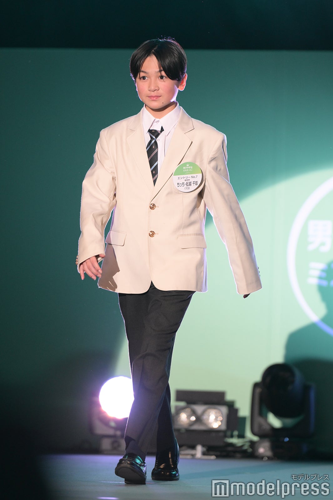 舩越千彰くん「男子中学生ミスターコン2023」ファイナル審査の様子（C）モデルプレス