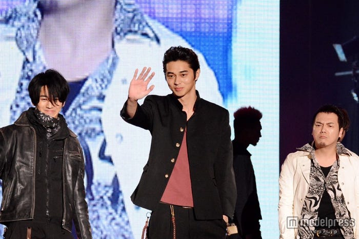 「東京ランウェイ2014 SPRING/SUMMER」に出演した(左から)永山絢斗、東出昌大、やべきょうすけ