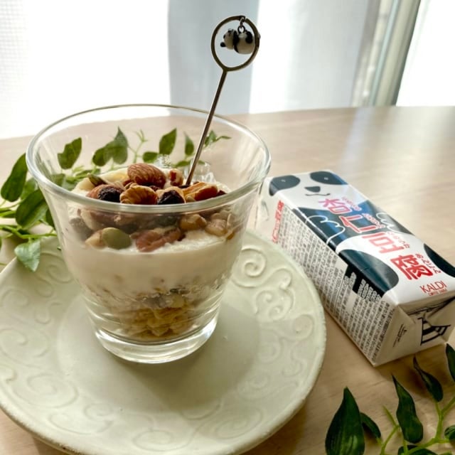 カルディパンダ杏仁豆腐パフェアレンジ