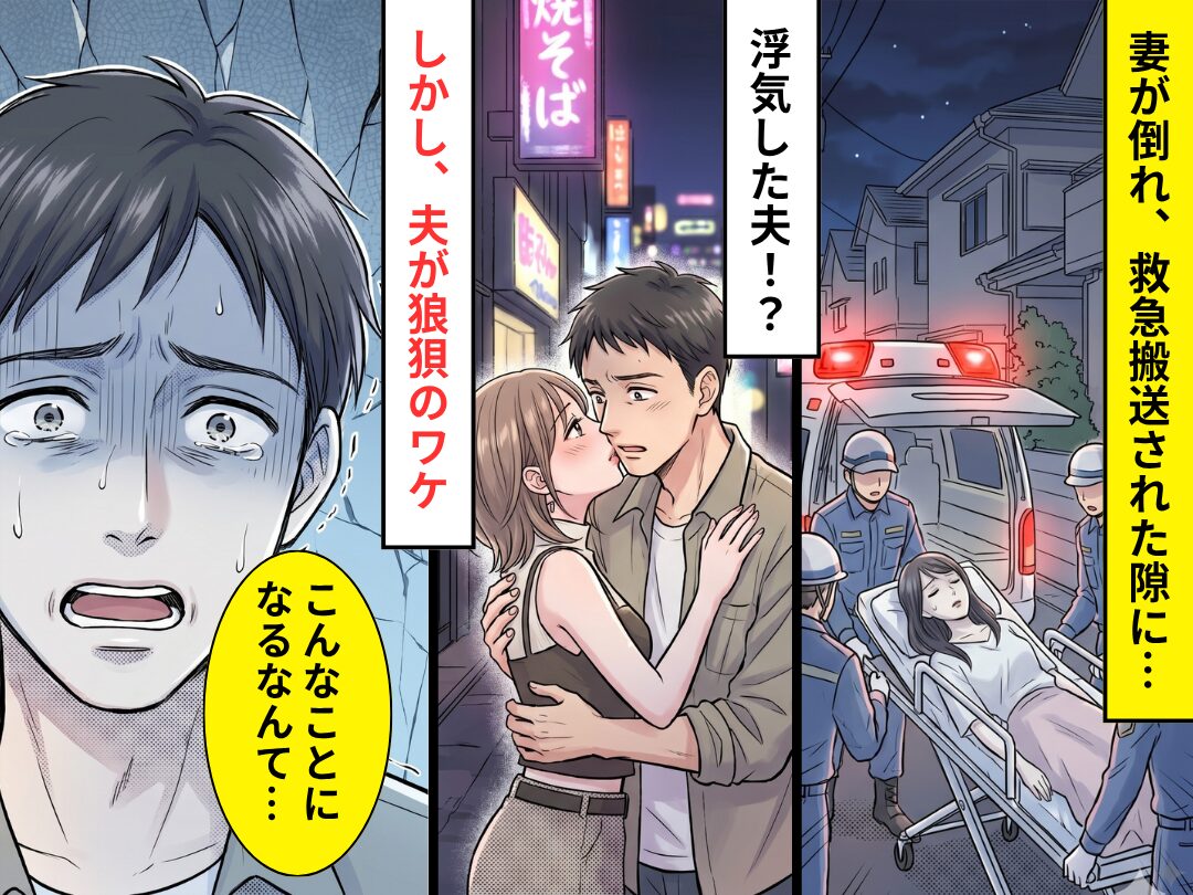妻が“救急搬送された”隙に、浮気した夫！？しかし⇒悲惨な状況を招き…夫「こんなことになるなんて…」