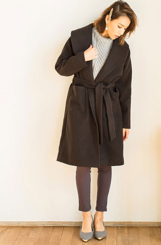 モッサボリュームカラーガウンコート「Re:EDIT by GALSTAR」5,998円（税込）／画像提供：Re:EDIT by GALSTAR