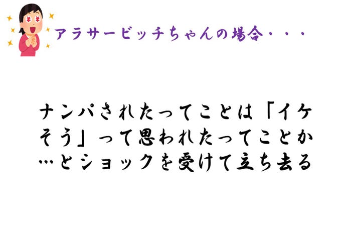 アラサービッチちゃんの回答は…/photo by いらすとや