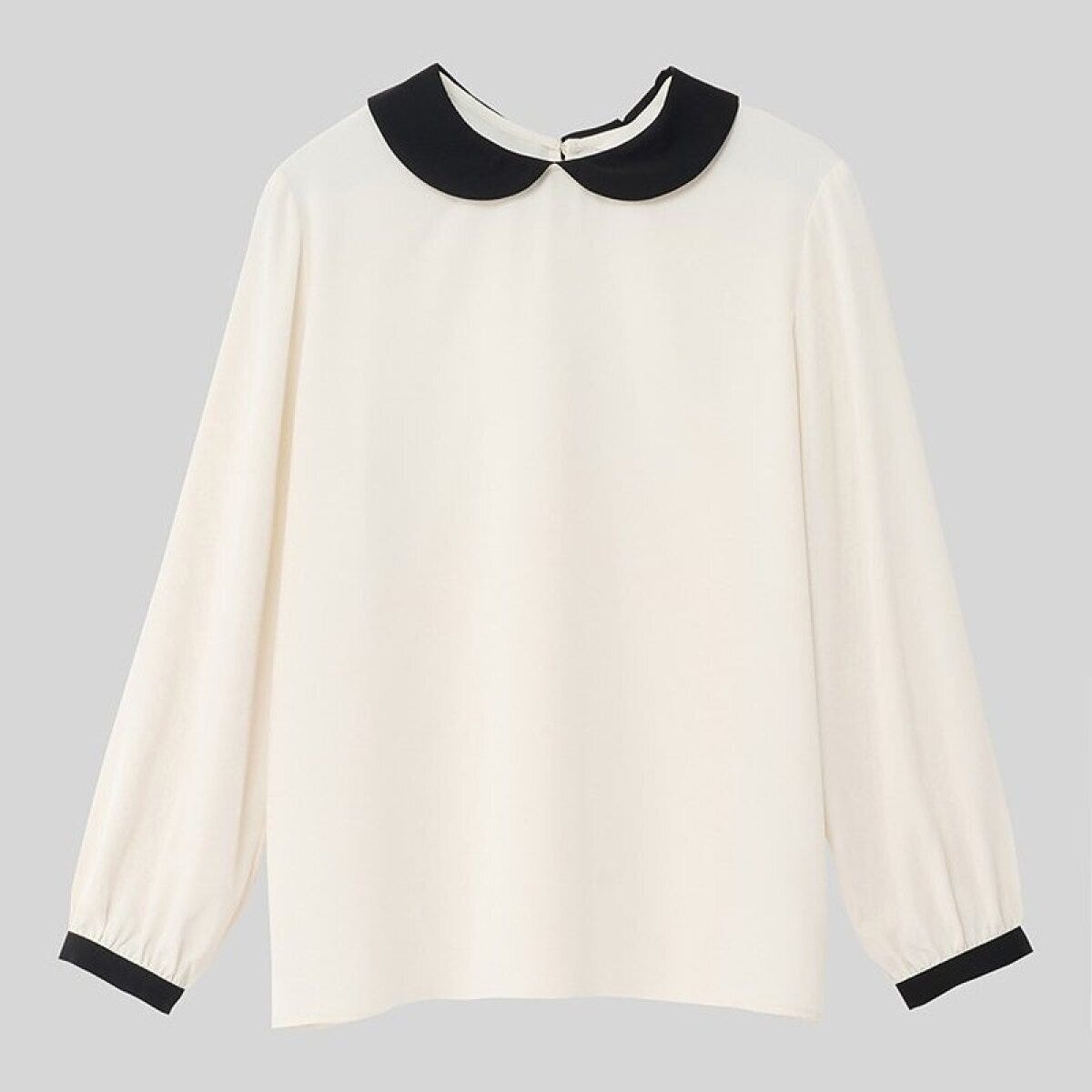 しまむらの丸襟ブラウス（早川ちひろ）