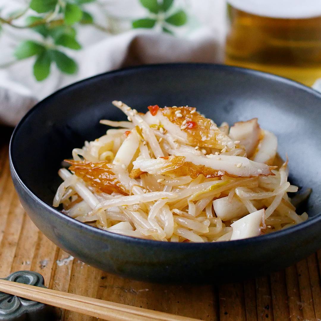 レンジでパパッと!もやしとちくわのピリ辛ナムル