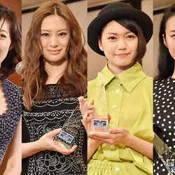 「2015年 第39回エランドール賞」（左から）吹石一恵、北川景子、二階堂ふみ、黒木華ら美女がドレスアップで集結【モデルプレス】