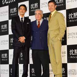 （左から）窪塚洋介、マーティン・スコセッシ監督、浅野忠信 （C）モデルプレス