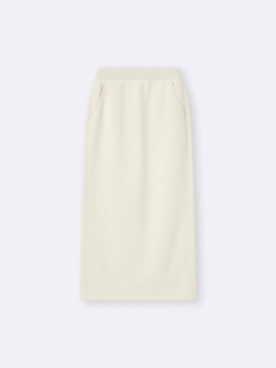 GUヘビーウェイトスウェットナロースカート　NATURAL