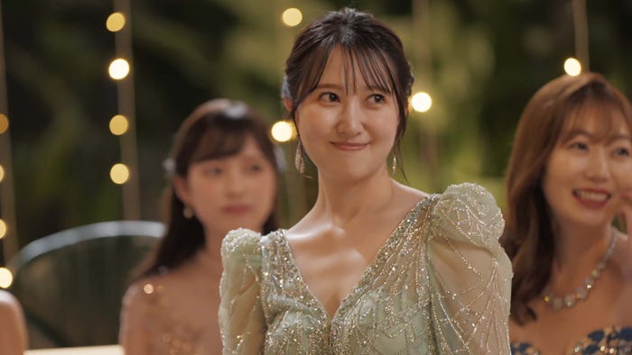 辻本菜々子『バチェラー・ジャパン』シーズン6エピソード1(C)2025 Warner Bros. International Television Production Limited. All Rights Reserved