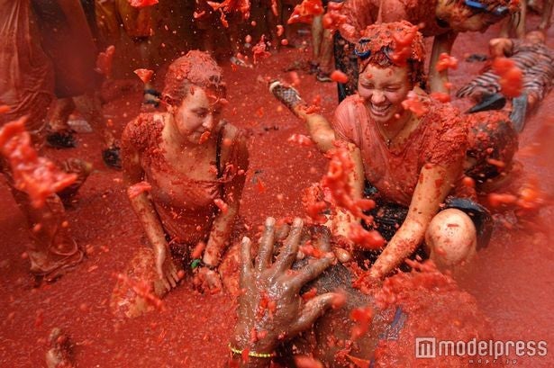 スライムで収穫祭「ラ・トマティーナ」を再現／画像提供：Terminal