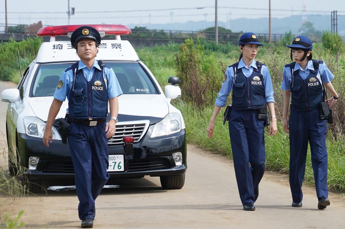 ムロツヨシ、戸田恵梨香、永野芽郁 「ハコヅメ~たたかう!交番女子~」第7話より(C)日本テレビ