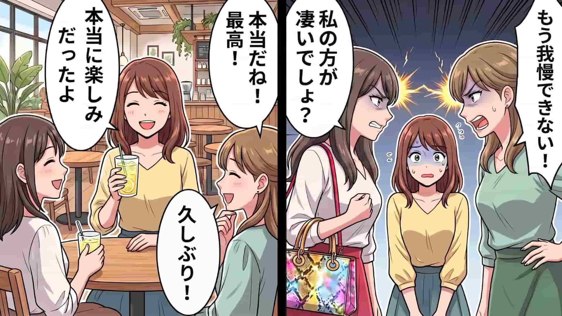 【衝撃体験】友だち同士の“マウント合戦”に板挟み…平和な女子会を一変させた【まさかの出来事】とは！？