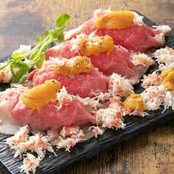 道産牛の肉寿司 (提供写真)