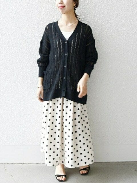 サマーニット　コーデ