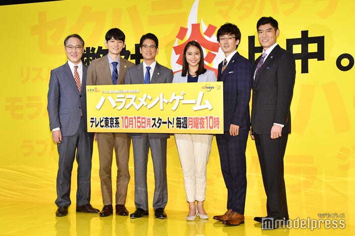 (左から)佐野史郎、古川雄輝、唐沢寿明、広瀬アリス、滝藤賢一、高嶋政宏(C)モデルプレス
