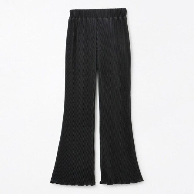 しまむら　新作　パンツ　プリーツ　フレア