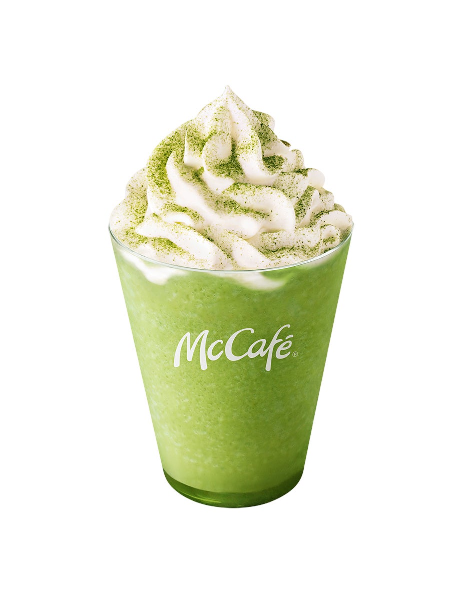 レギュラーメニューの宇治抹茶フラッペ／画像提供：日本マクドナルド