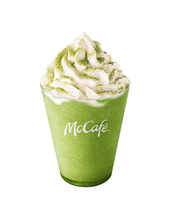レギュラーメニューの宇治抹茶フラッペ/画像提供:日本マクドナルド