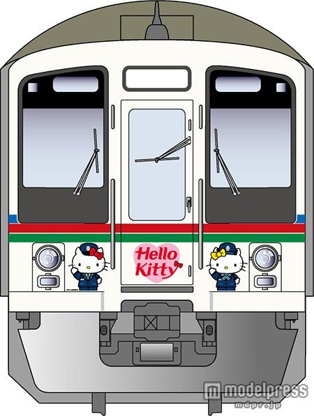 ハローキティ一家の可愛いラッピング電車が秩父を走る