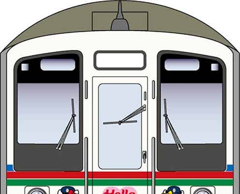 ハローキティ一家の可愛いラッピング電車が秩父を走る