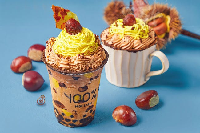 モッチャム「絞りたて!生モンブランミルク」ラム酒香るマロンクリームをたっぷりON