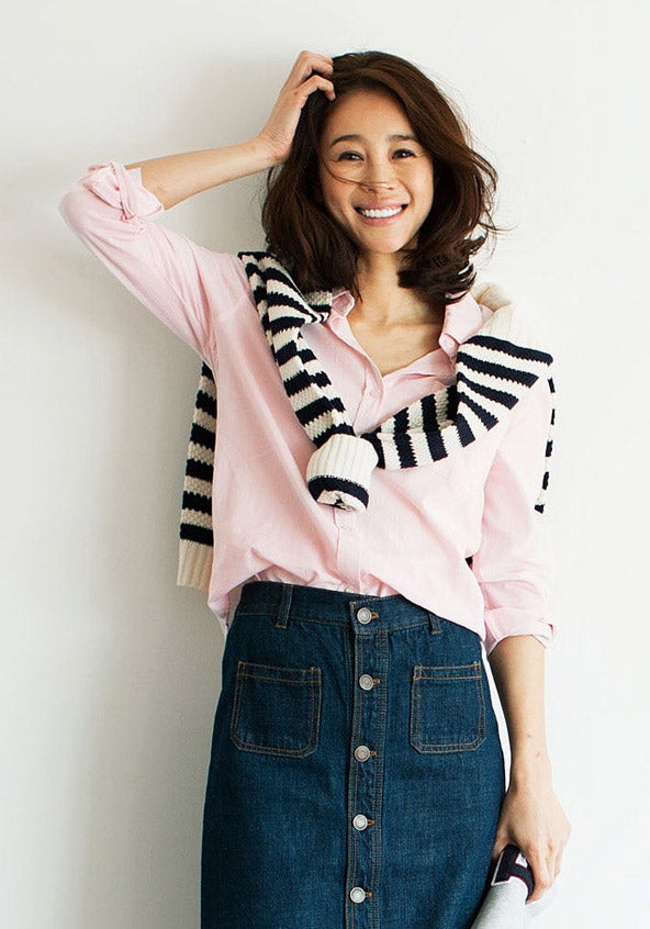 綿ブロードベーシックシャツ「STYLEST」2,850円（税込）／画像提供：STYLEST