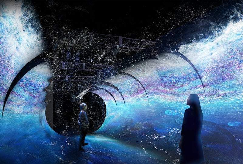 オーシャン バイ ネイキッド 光の深海展」日本初上陸、極彩色の深海の