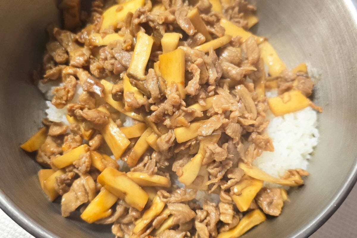 甘辛豚の混ぜご飯
