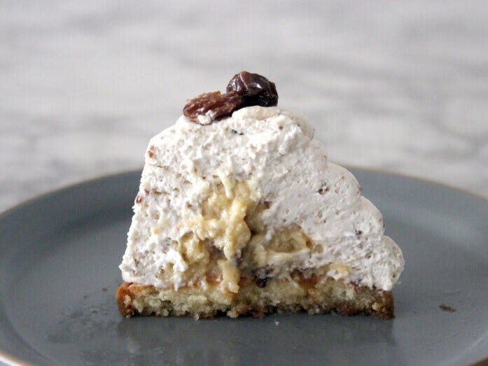 レーズンとラムは相性抜群。ラムの風味がさらに引き立ちます