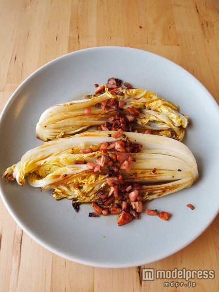 カリカリベーコンと白菜のステーキ