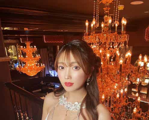 森咲智美、キャバ嬢デビュー 胸元大胆ドレスで「貴重な体験」