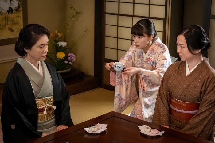 筒井真理子、芳根京子、和久井映見「波うららかに、めおと日和」第4話(C)フジテレビ