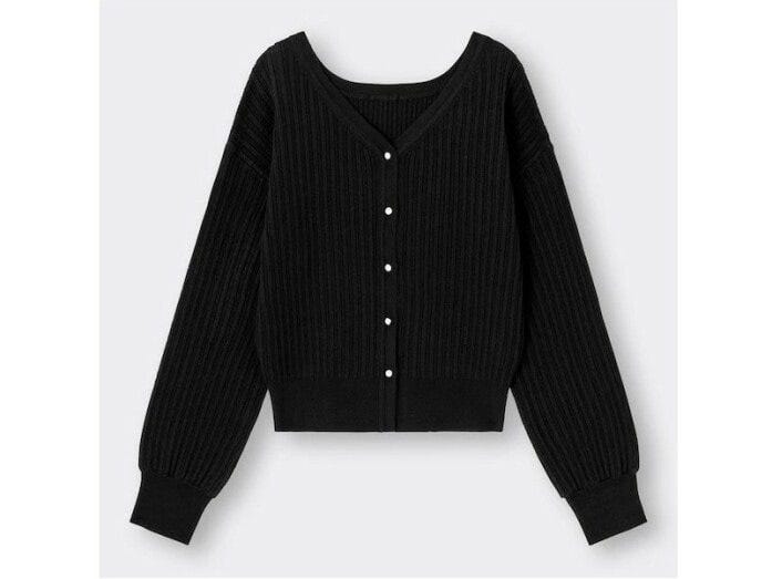 ジーユー　2WAYリブカーディガン　2490円（税込）