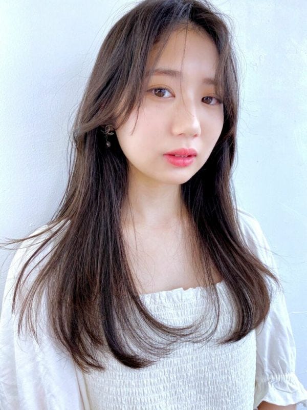 画像10 16 前髪なし ロングはヘアアレンジが自由自在 大人の なりたい が叶うスタイル集 モデルプレス