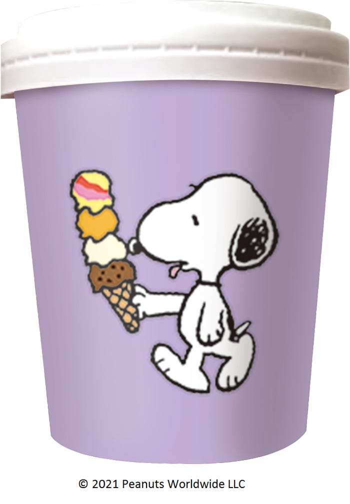 スヌーピー パイントカップ(C)2021 Peanuts