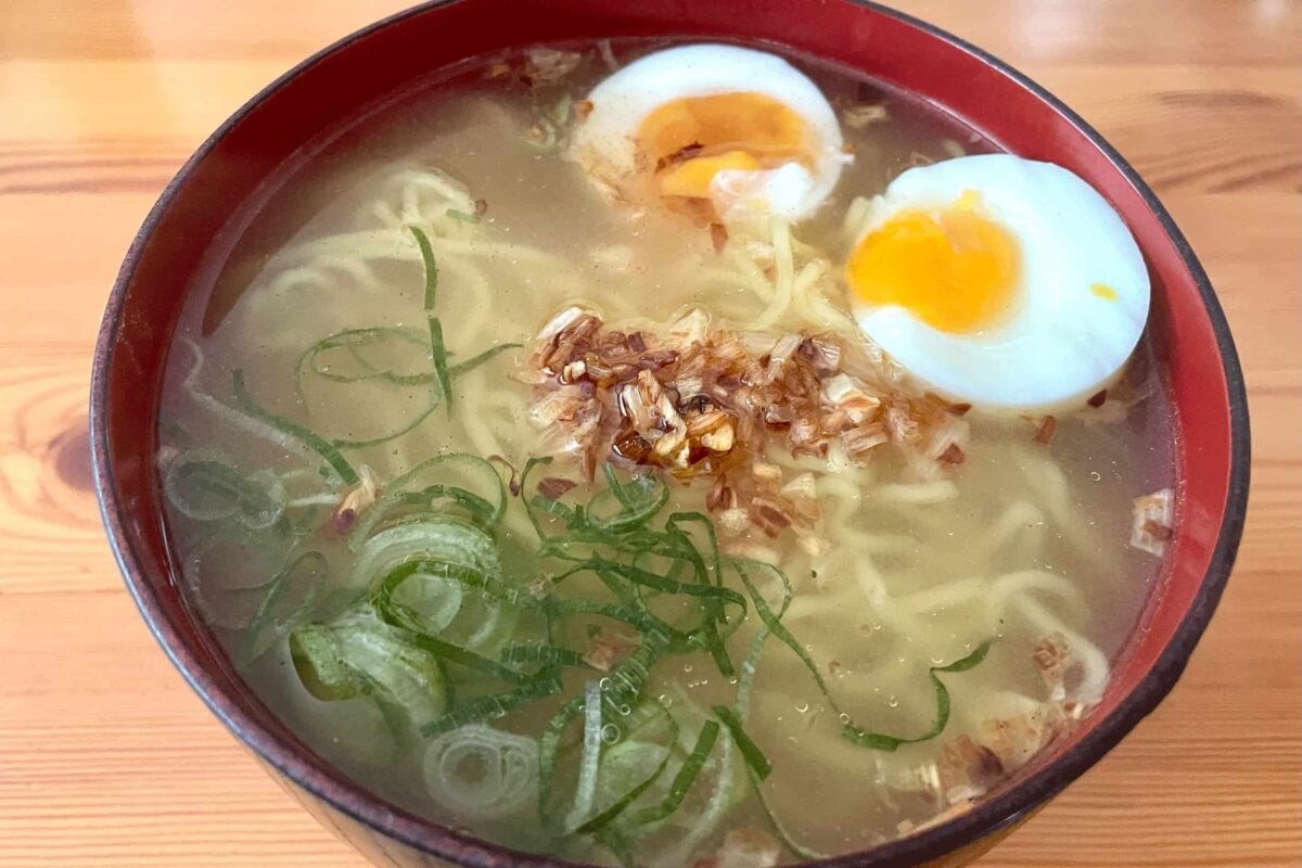 家で作る塩らーめん