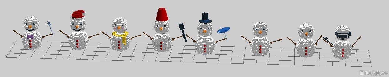 LEGO（R）ブロックによる雪だるま／画像提供：アスナル金山