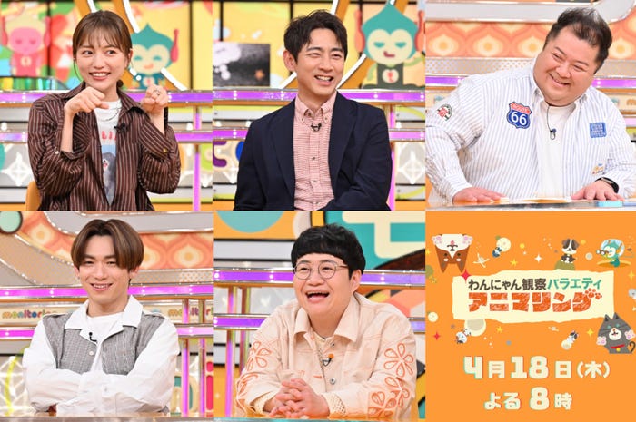 (上段左から)川口春奈、小泉孝太郎、小杉竜一(下段左から)EXILE NAOTO、近藤春菜(C)TBS