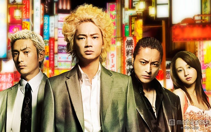 映画『新宿スワン』/左から:伊勢谷友介、綾野剛、山田孝之、沢尻エリカ(C)2015「新宿スワン」製作委員会