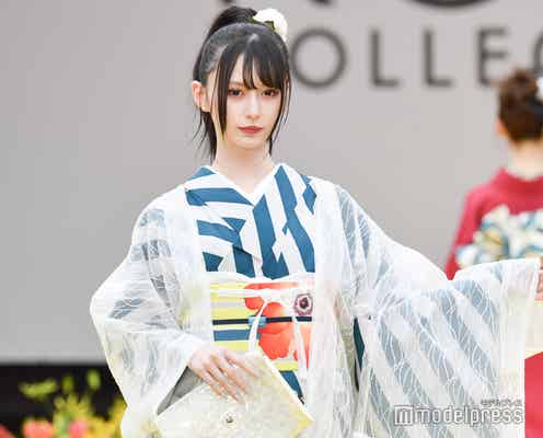 NMB48山本望叶、美うなじ眩しい着物姿 上級着こなしに釘付け<神コレ2023S/S>